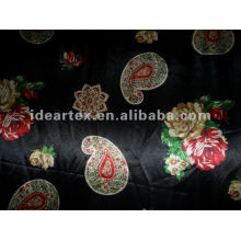Polyester imprimé tissu Satin pour la robe de la Dame